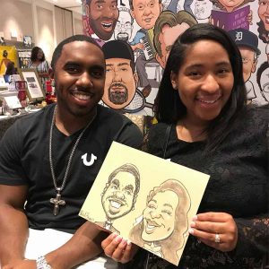 caricature artist drawing