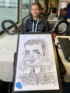 Salesforce Dreamforce Corporate-Event Employee-Party Caricature Caricature-Artist Portrait-Caricatures Party-Entertainment Swag Personal-Keepsakes Mementos Gifts